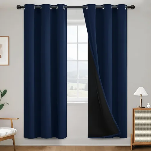 Vista 55 de SimpleHome - Cortinas opacas 100% para recámara, cortinas de ventana con ojales beige, con aislamiento térmico, cortinas de oscurecimiento