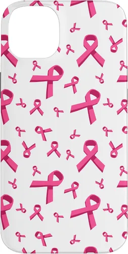 Vista 15 de Funda de soporte para iPhone 17 de mujeres de concientización sobre el cáncer de mama con patrón de cinta rosa