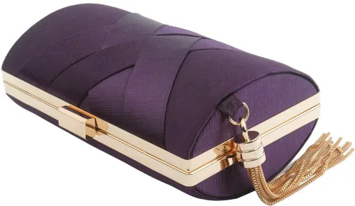 Vista 5 de Elegante bolso de mano con colgante de borla para mujer, bolso de mano de seda para novia, boda, baile de graduación, fiesta nocturna