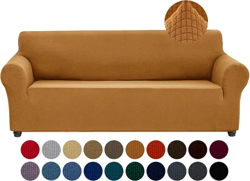 Vista 56 de Joccun Funda Elástica para Silla Sofá, Funda de Sofá de 1 Pieza Tela Jacquard de Spandex con Parte Inferior Elástica, Protector de Muebles Lavable