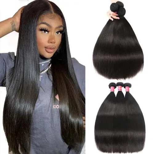 Vista 13 de Beauty Forever Yaki - Extensiones de cabello humano virgen mongol sin procesar, grado 12A, 3 paquetes de cabello humano virgen mongol sin procesar