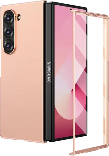 Vista 10 de Ruky Funda para Samsung Galaxy Z Fold 5, cubierta de cuerpo completo con protector de pantalla integrado, soporte de carga inalámbrica de PC duro