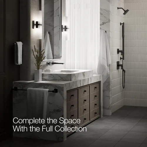 Vista 13 de KOHLER T27120-4-BL Parallel® - Tapacubos para lavabo de baño, color negro mate