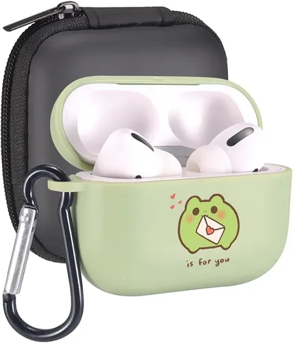 Vista 23 de Funda de mariposas rosas para AirPods Pro con llavero, diseño de animales lindos funda protectora de TPU suave compatible con AirPods Pro Charging