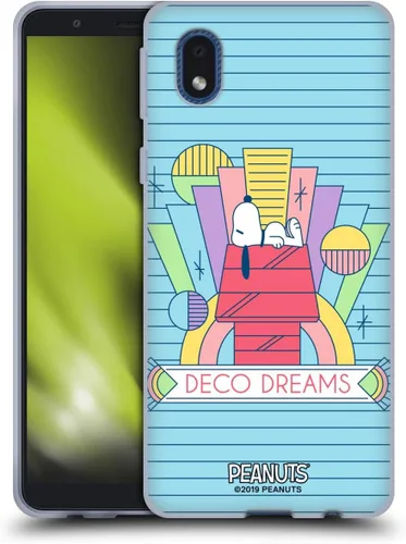Vista 11 de Head Case Designs Snoopy Deco Dreams - Funda de gel con licencia oficial de Peanuts Blue Pattern [protección de grado militar] compatible con Google