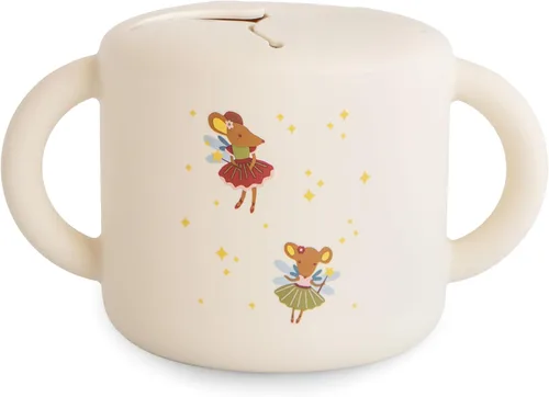 Vista 29 de mushie - Taza para merienda de silicona Contenedor de alimentos a prueba de derrames para niños pequeños y bebés (Abejas)