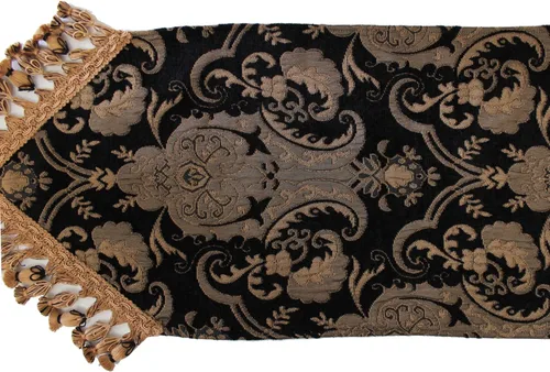 Vista 2 de Sherry Kline China Art Camino de mesa negro (13 x 72)