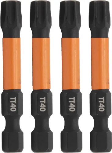 Vista 8 de TORX T10 - Brocas de seguridad a prueba de manipulaciones, Railer de 2 pulgadas, vástago hexagonal de 1/4 pulgadas, estrella de acero S2 resistente