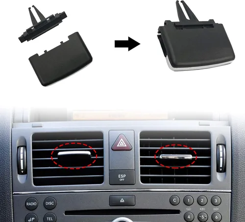 Vista 8 de Moonlinks Compatible con Mercedes Benz Clips de salida de ventilación de aire para centro/izquierda/derecha delantera, hebilla de ajuste