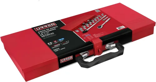 Vista 2 de Urrea Mechanics Tools Set - Juego de 23 piezas (0.394 in-1.024 in) con llave de vaso de 1/2 pulgada y extensiones de enchufe - 54210