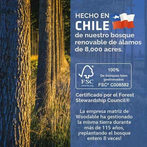 Vista 2 de Tenedores de madera, paquete de 100, 6.5 pulgadas, alternativa a