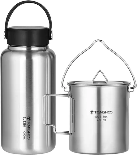 Vista 9 de HUIOP Botella de agua deportiva a prueba de fugas de acero inoxidable de 35.5 fl oz para fitness, correr, yoga, senderismo