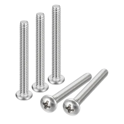 Vista 32 de uxcell Tornillos de máquina de cabeza redonda de 1/4-20x1, tornillo de acero inoxidable 304 18-8, accionamiento Phillips, totalmente roscado