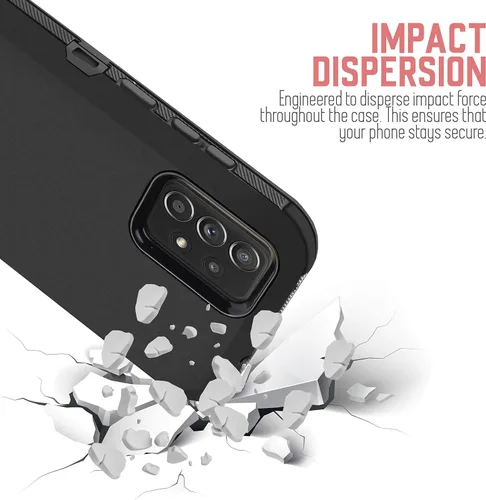 Vista 6 de Compatible con Samsung Galaxy A32 (SM-A326) 5G, a prueba de golpes, protección de cuerpo completo, con protector de pantalla integrado, clip Negro