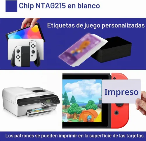 Vista 2 de Origin-Joy 10 tarjetas NFC, NTAG215 en blanco impermeables de 3.366 x 2.126 in, chips NFT, programables y regrabables, compatibles con dispositivos
