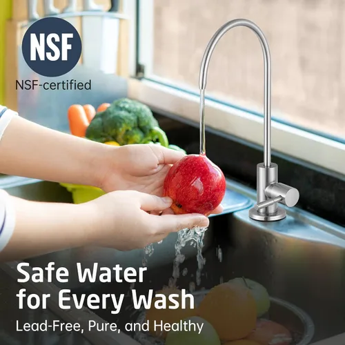 Vista 2 de KES Z504CLFF18-BS - Grifo de ósmosis inversa con filtro de agua potable, para fregadero de cocina, grifos de ósmosis inversa para sistemas