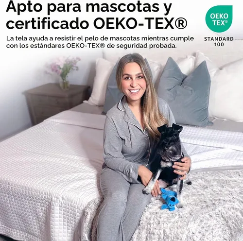 Vista 6 de Southshore Fine Living, Inc. - Juego de edredón extragrande, resistente a pelo de mascotas, con 2 fundas de almohada, tamaño matrimonial/Queen