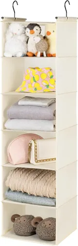 Vista 34 de GRANNY SAYS Organizador Colgante de 6 Estantes para Closet, Separable en 2 Paquetes de 3 Estantes Colgantes, Organizador Colgante para Dormitorio, 6