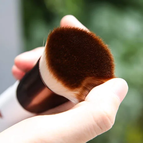 Vista 5 de DUcare Brochas de maquillaje de doble punta para base de polvo, cepillo corrector perfecto para líquido cónico redondeado, crema, polvo, mezcla