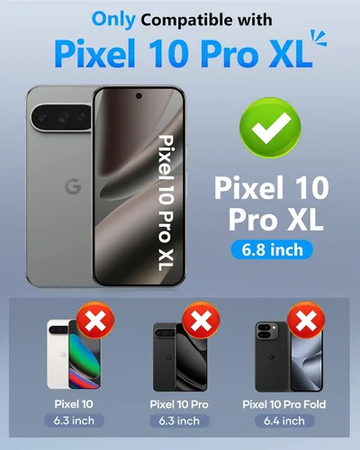 Vista 2 de ATATOO Funda tipo cartera para Google Pixel 10 Pro XL, tarjetero integrado (3-5 tarjetas) [bloqueo RFID] y cubierta de cámara deslizante, protección