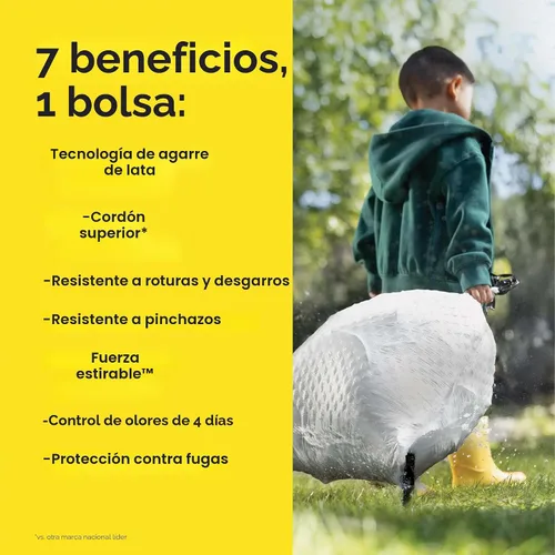 Vista 5 de Glad ForceFlex Bolsas de basura altas para cocina, 13 galones, Gain Original, 40 unidades (el paquete puede variar)