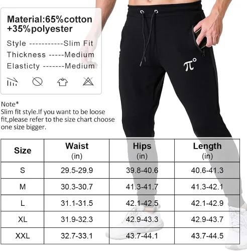 Vista 6 de Wangdo - Pantalones deportivos para hombre con bolsillos con cremallera