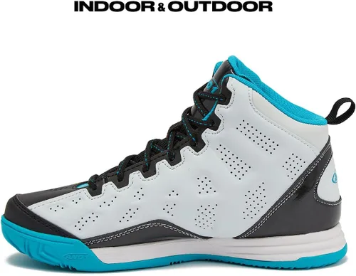 Vista 2 de AND1 Showout - Zapatos de baloncesto para niñas y niños, tenis de caña alta para niños, talla juvenil 1 a 7, zapatos de baloncesto para niños