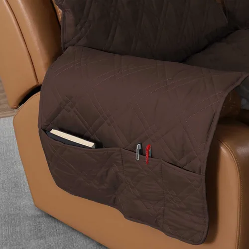 Vista 3 de Beacon Pet Funda para silla reclinable, funda elástica para sofá reclinable de 2/3 plazas, funda impermeable con bolsillos, protector de muebles