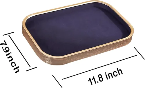 Vista 9 de AOSIFIEL Bandeja de joyeríaorganizador de joyas para anillos, plato de baratija, decoración de habitación, regalos de novia para mujeres, bandeja
