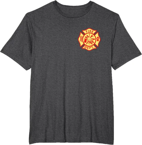 Vista 62 de Camiseta con logotipo de bomberos con símbolo de bombero, Negro