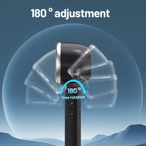 Vista 7 de Kuesuny Potente ventilador de mano de 16000 rpm, ventilador turbo portátil 3 en 1 recargable de 6000 mAh, viento ajustable de 1 a 100 velocidades