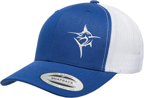 Vista 10 de Embroidered Swordfish Trucker Hat for Men & Women – Adjustable Mesh Back Snapback Baseball Cap for Fishing Negro-swwt