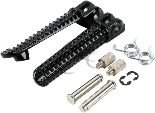 Vista 3 de XMT-MOTO Estriberas delanteras para Yamaha YZF R1 1998-2022, R1S R1M 2015-2022, YZF R6 2003-2020, YZF R6S 2003-2009, color negro