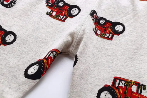 Vista 5 de Conjunto de pijamas de manga larga para niños pequeños, 100% algodón, ropa de dormir para niños pequeños