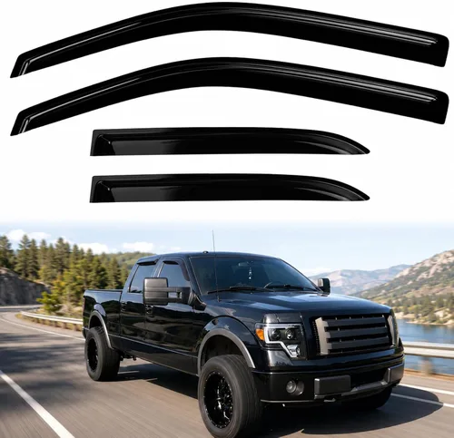 Vista 30 de 4 protectores de lluvia para Chevy Equinox 2010-2017, viseras de ventana, deflectores, parasoles, cinta de ventilación en canal hacia fuera