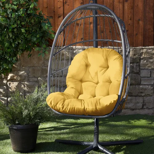 Vista 4 de Mozaic Home Cojín para Silla de Huevo Verde Manzana 44 x 27 x 4 pulgadas