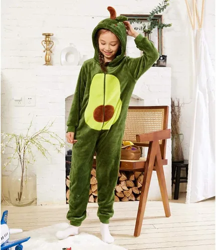 Vista 6 de COSUSKET Disfraz de oso marrón de franela de ajuste cómodo para niños, pijamas de animal para niños y niñas, regalos