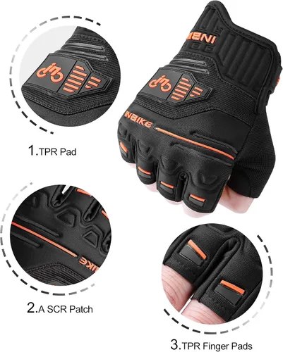 Vista 3 de INBIKE Cycling Gloves Bike Glove Anti Slip Shock Absorbing Adjustable Breathable Padded MTB Racing Sports Gloves