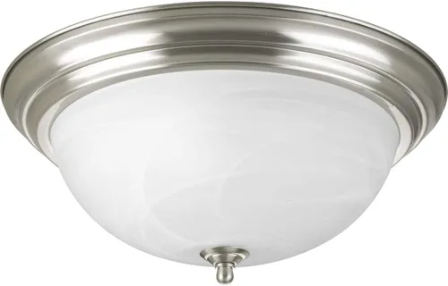 Vista 12 de Progress Lighting 2-Light Ceiling Light, Flush Mount Ceiling Light Fixture for Interior Kitchen Lights, Hallway, Bedroom, Living Room, 13-1/4