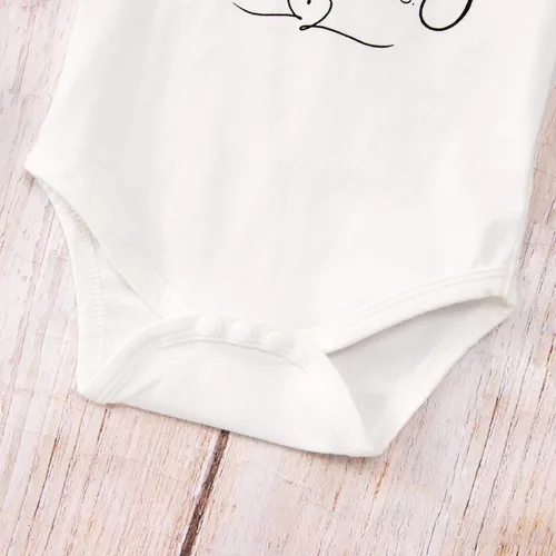Vista 6 de Enterizo de manga corta para bebé para el primer día del padre, mameluco de manga corta para bebés de 3 a 18 meses