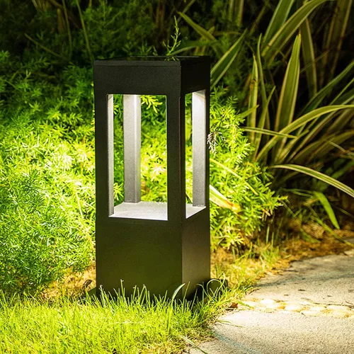 Vista 4 de SLAWA Lámpara Moderna de Poste para Exteriores, Luces LED de Columna para Exteriores con Carcasa de Aluminio IP55 Impermeable Luces de Pilar