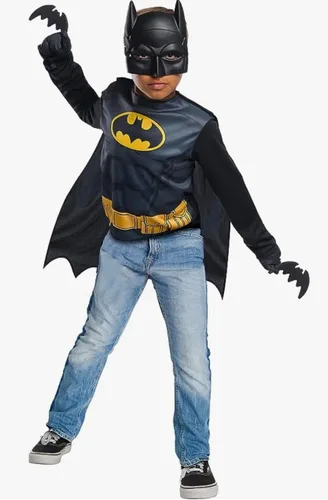 Vista 8 de Rubie's DC Comics - Juego de 21 piezas de superhéroe con Superman, Flash, Batman y Robin incluye capas, camisetas de disfraces, máscaras y accesorios
