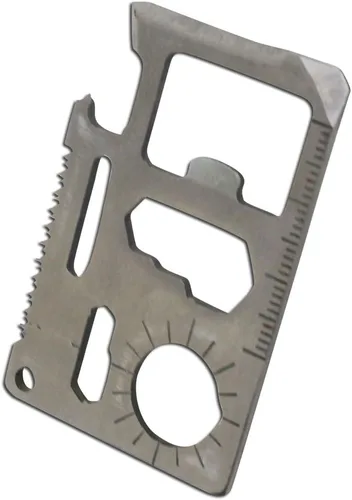 Vista 3 de ToolUSA - Multiherramienta para tarjetas de crédito Ultra Mini Wallet 2.25 x 1.5 pulgadas Tarjeta de supervivencia multiusos con abrelatas