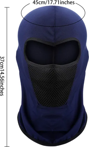 Vista 3 de 9 piezas de pasamontañas de verano transpirable protección contra el polvo cuello bufanda de cara completa para actividades al aire libre
