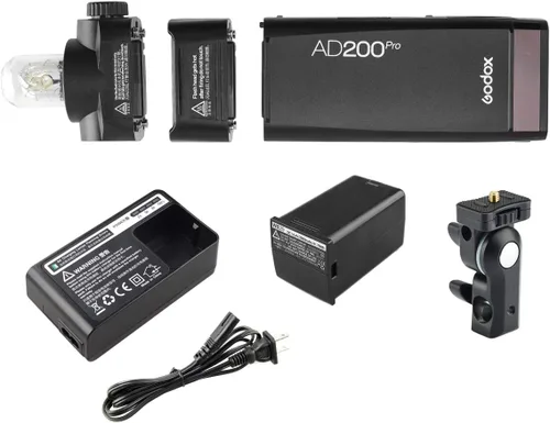 Vista 7 de Godox AD200 Pro AD200Pro - Luz flash de bolsillo de 200 W, 2.4G 1/8000s HSS, luz estroboscópica Speedlite, reciclaje de 0.01-1.8s compatible