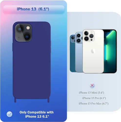 Vista 142 de Funda compatible con iPhone 8 Plus, iPhone 7 Plus/6 Plus/6S Plus con cordón, funda cruzada para iPhone con correa ajustable de silicona para iPhone