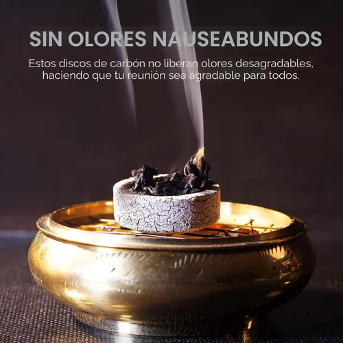 Vista 5 de Sunlight® Tabletas de carbón para incienso - Tabletas de carbón ligero rápido - Luces de disco de carbón - Rollos de quemador de resina de 1.299 in
