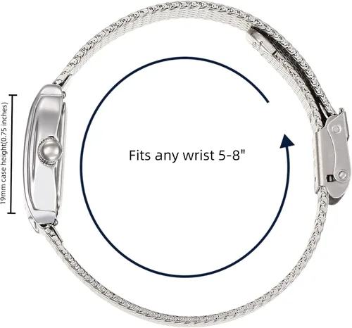 Vista 2 de Wristology Reloj vintage para mujer, estilo art deco, con caja rectangular, intercambiable, ajustable, esfera analógica fácil de leer