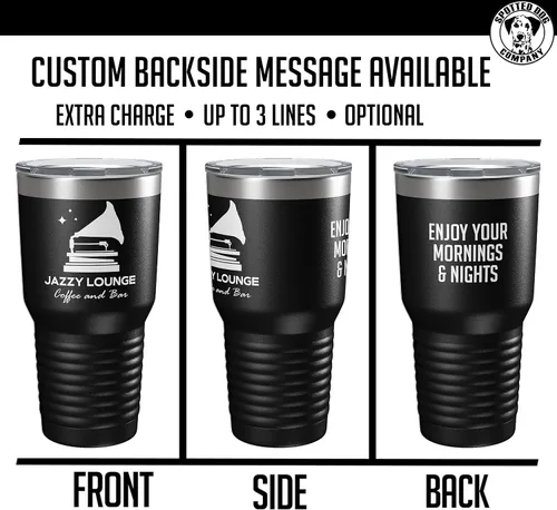 Vista 6 de Vaso personalizado de 30 onzas (17 colores) impreso aislado de acero inoxidable recubierto en polvo con tapa, artículos promocionales personalizados