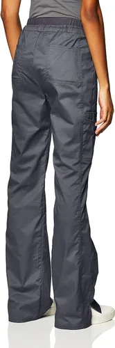 Vista 3 de Cherokee - Pantalones médicos para mujer, elásticos, de talle bajo, pantalones tipo cargo
